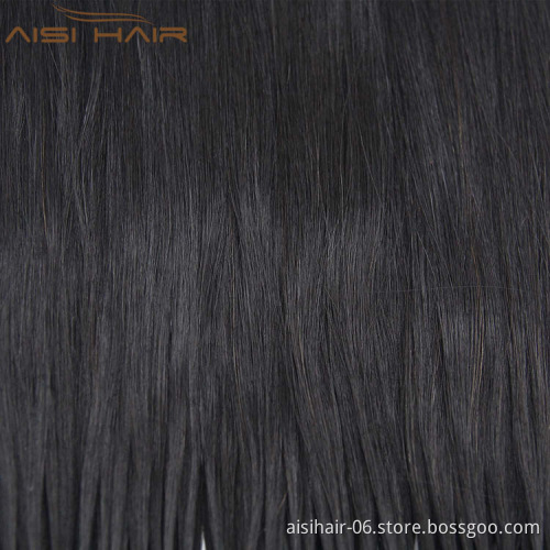Aisi Hair 2018 New Arrival 6D Hair Extension Double Drawn Human Hair 6D Extensions Cuticle Aligned